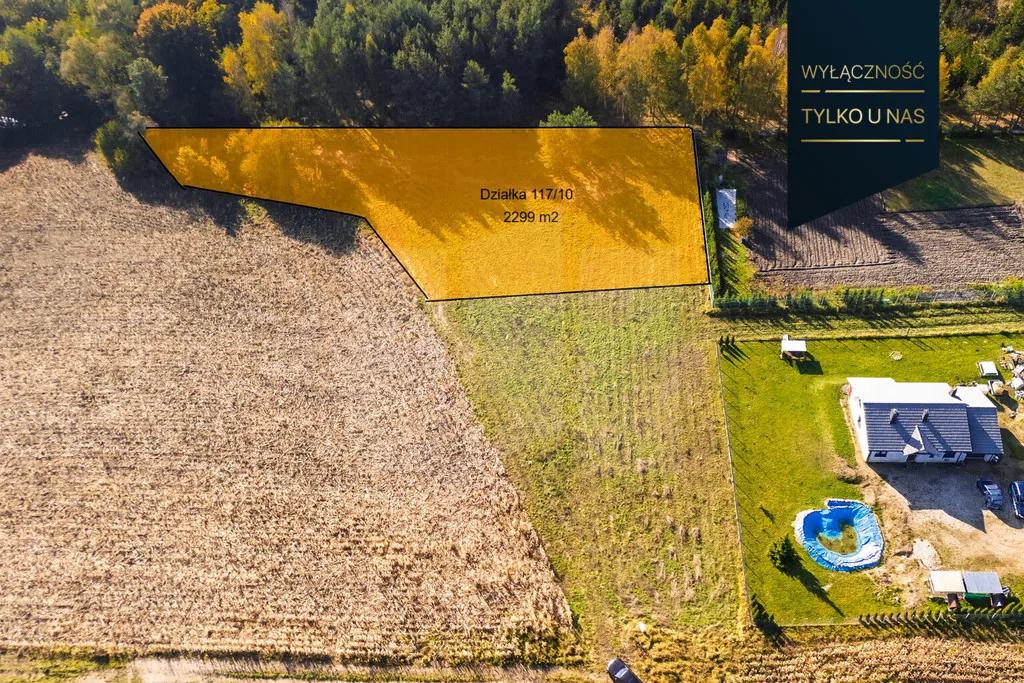 Działka budowlana 2299m2 przy lesie | Trąbki Małe